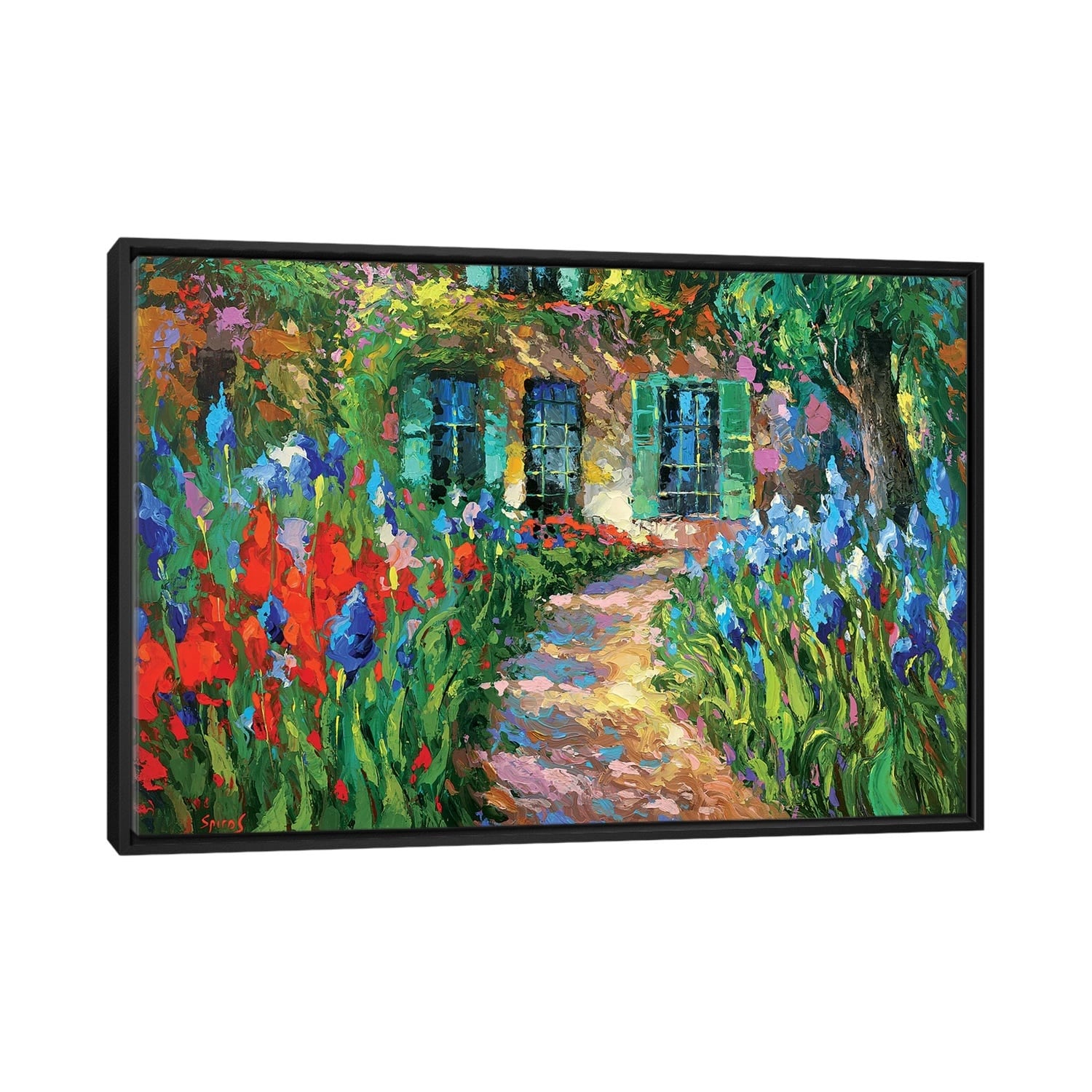 iCanvas "Irises Near The House" by Dmitry Spiros Framed Canvas Print
