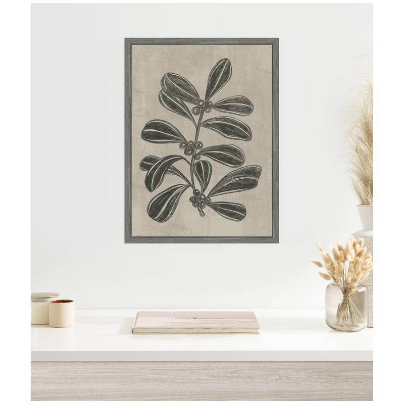Kate and Laurel Framed Canvas Winter Berry ll by Nikita Jariwala