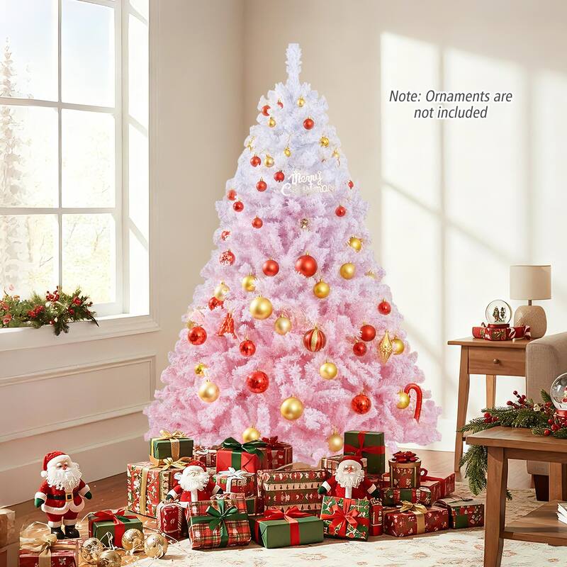 Costway 5/6/7/8 FT Artificial Christmas Tree with 180/250/350/470 Warm - See Details