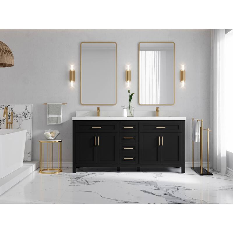 Willow Collections 72 in. W x 22 in. D Double Sink Bathroom Vanity with Countertop