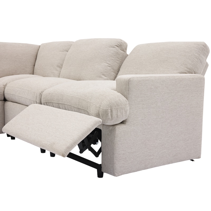 104'' Power Recliner Corner Sofa Home Theater Reclining Sofa