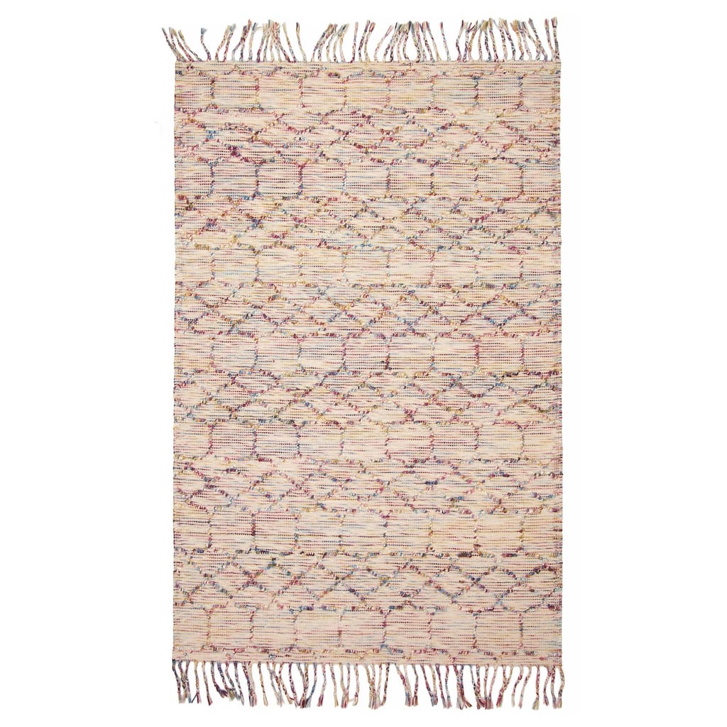 ECARPETGALLERY Braid weave Sienna Cream Wool Rug - 5'2 x 8'0