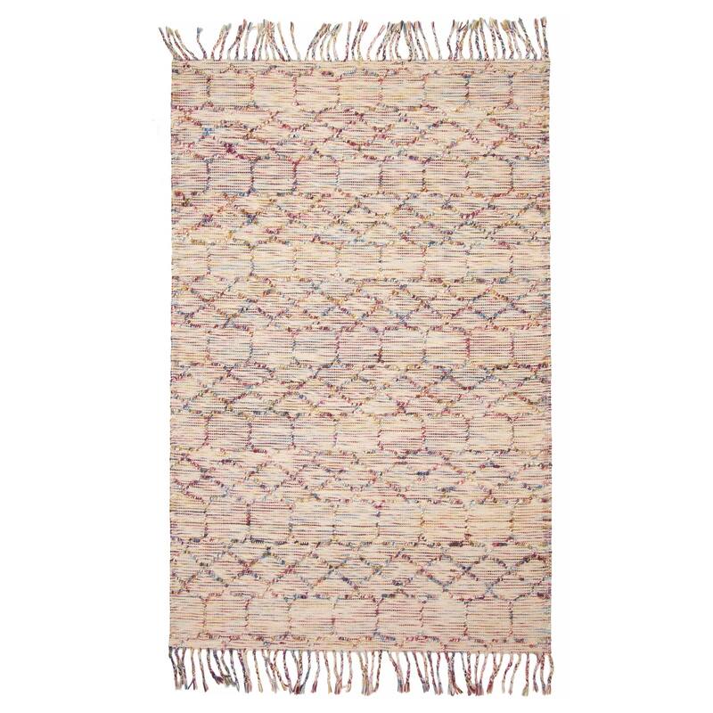 ECARPETGALLERY Braid weave Sienna Cream Wool Rug - 5'2 x 8'0 - Cream - 5'2 x 8'0