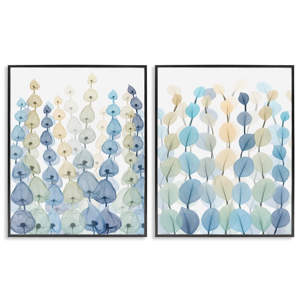 Stupell Seaweeds And Ocean Plants Blue Green Pattern Designs 2pc Multi Piece Framed Wall Art Set