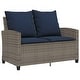 preview thumbnail 73 of 152, vidaXL Patio Sofa with Cushions Outdoor Seating Sectional Sofa Poly Rattan