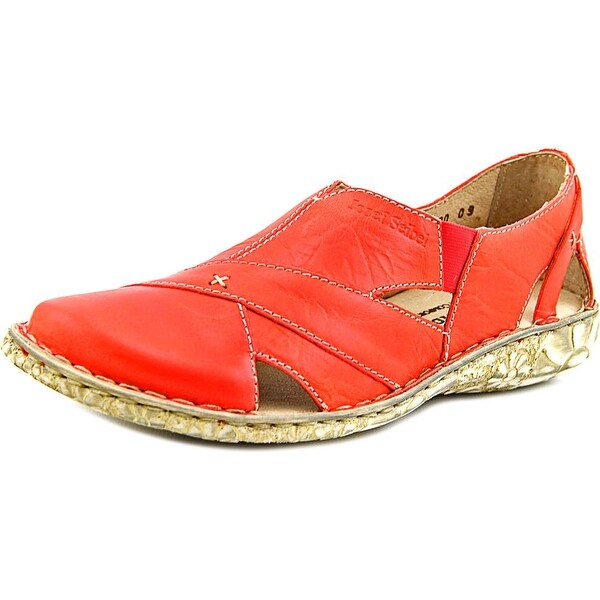 Josef Seibel Muster Women Round Toe Leather Red Fisherman Sandal