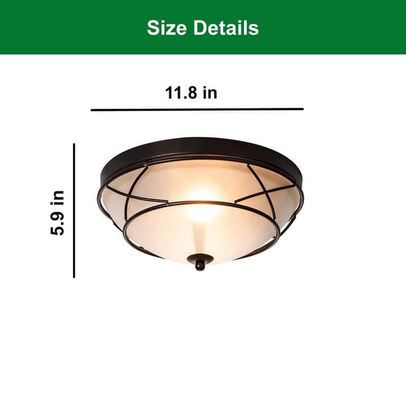 2 Light kitchen light fixtures black bronze lights ceiling led glass, metal flush mount light - N/A
