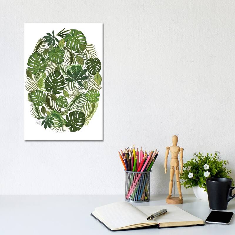 iCanvas "Tropical Oval I" by Fab Funky Canvas Print - 12x8x0.75