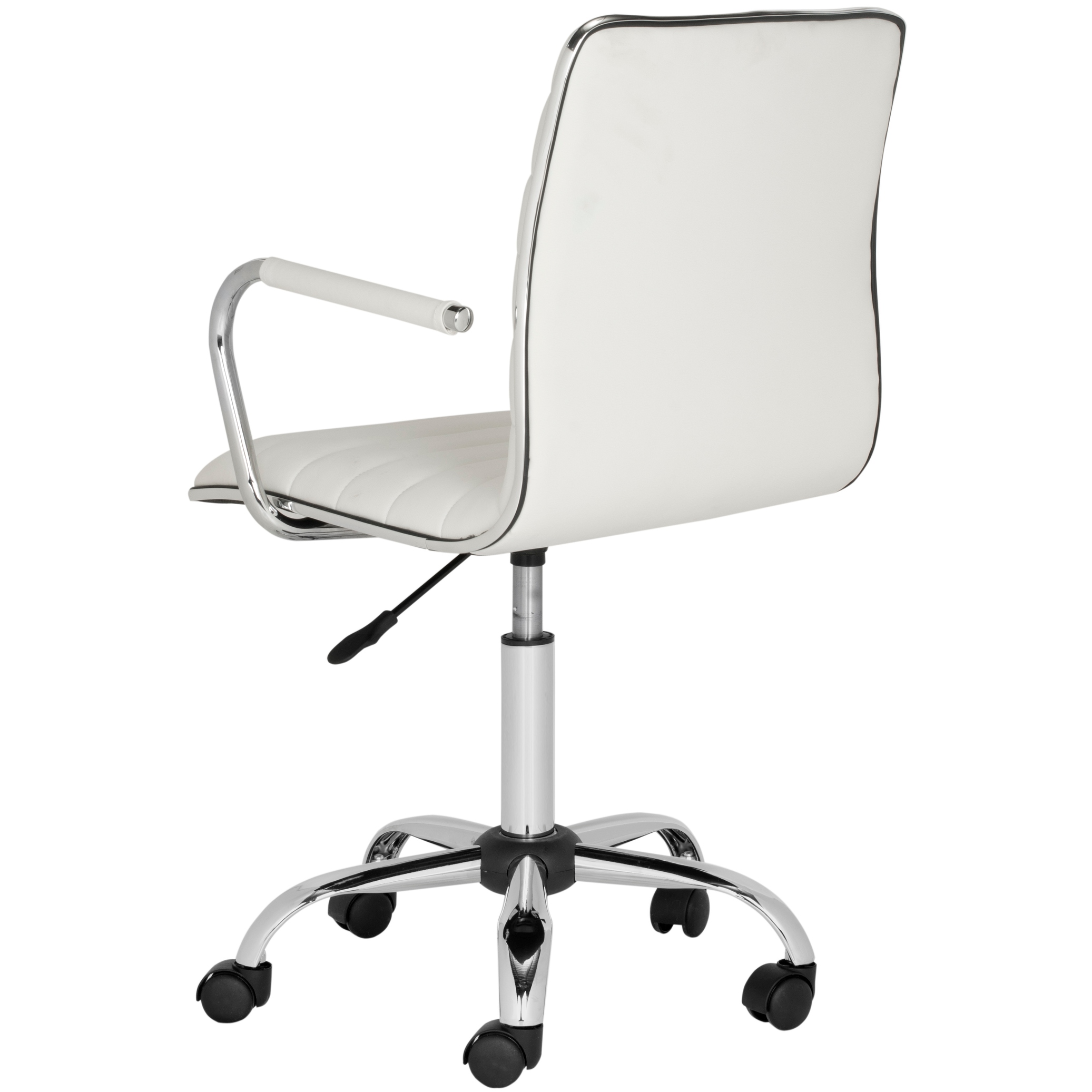 SAFAVIEH Jonika White Adjustable Height Office Desk Chair 22.4 x 19.9 x 35.9 22.4 x 19.9 x 35.9