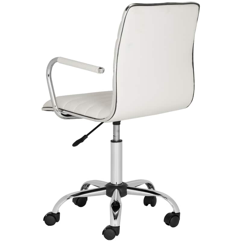 SAFAVIEH Kendra White Adjustable Height Office Desk Chair - 22.4" x 19.9" x 35.9" - 22.4" x 19.9" x 35.9" - 22Wx23Dx40H