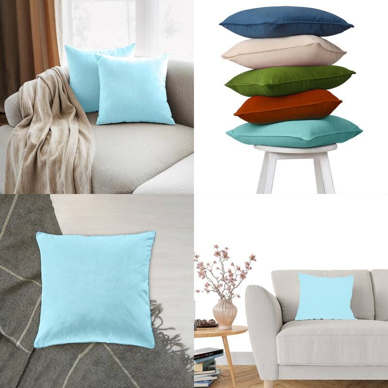 A1HC Pack of 2 Velvet Throw Pillow Covers, Hidden Zipper Closure