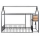 preview thumbnail 16 of 34, 2 Color Metal Twin Size Floor Bed with Desk w/USB Ports, Kids Bed with Storage Shelf