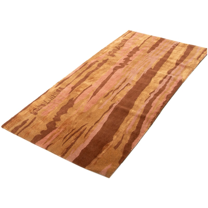 ECARPETGALLERY Hand-knotted Opulence Brown Wool Rug - 4'1 x 8'10