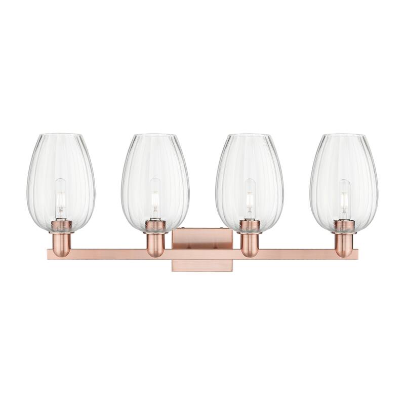 Innovations Lighting Downtown Urban - Preston - 4 Light 36" Flute Shade Bath Vanity Light