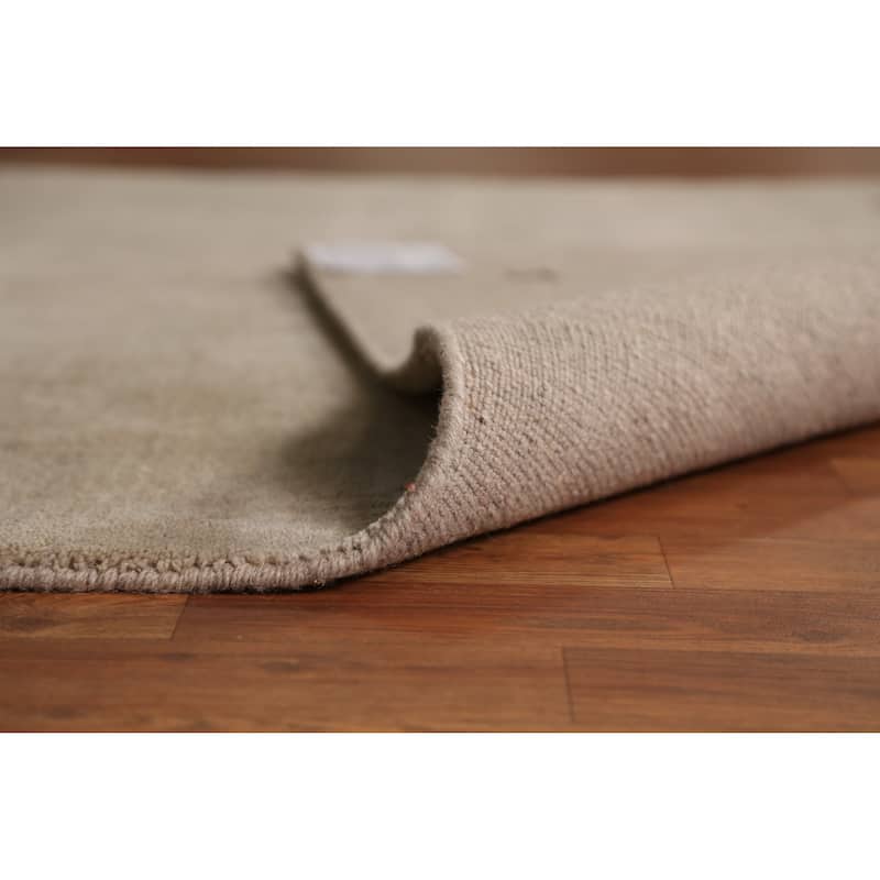 Beige Gabbeh Indian Rug Handmade Wool Carpet - 4'8" x 6'5"