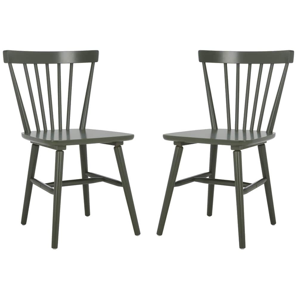 SAFAVIEH Signa Spindle Farmhouse Dining Chair (Set of 2) - 20" W x 20" D x 33" H - 20"W x 20"D x 33"H