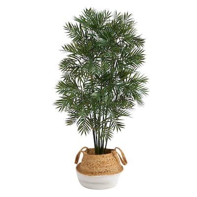 24 Inch Artificial Snow Tree in Planter - Winter Decor, Holiday Accent, Festive Tabletop Tree - Green - 48