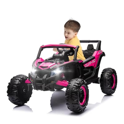 12V LED Lights UTV ride on car for kid with Remote Control,3-Point Safety Harness and Music Player