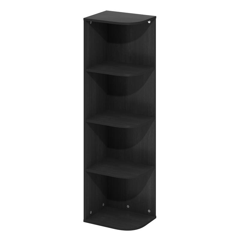 Furinno Pasir 4-Tier Corner Open Shelf Bookcase
