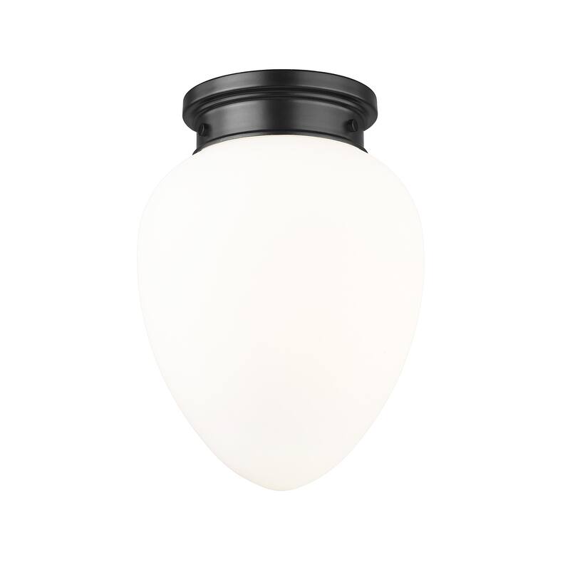 Z-Lite 1945F9 Gideon 10" Wide Flush Mount Urn Ceiling Fixture - Matte Black