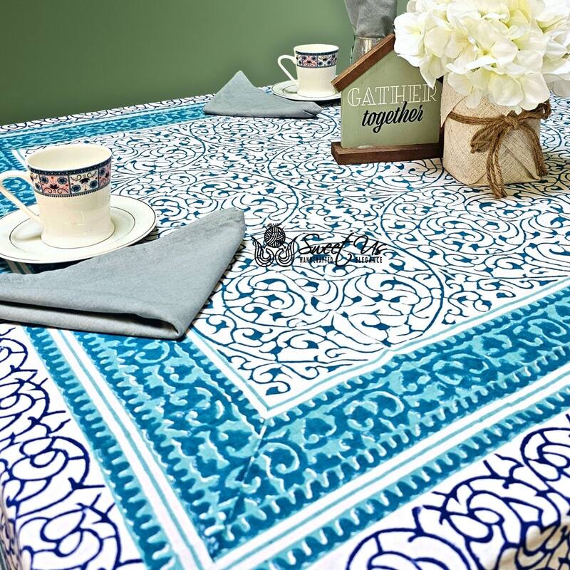 Cotton Floral Garden Tablecloth Rectangle