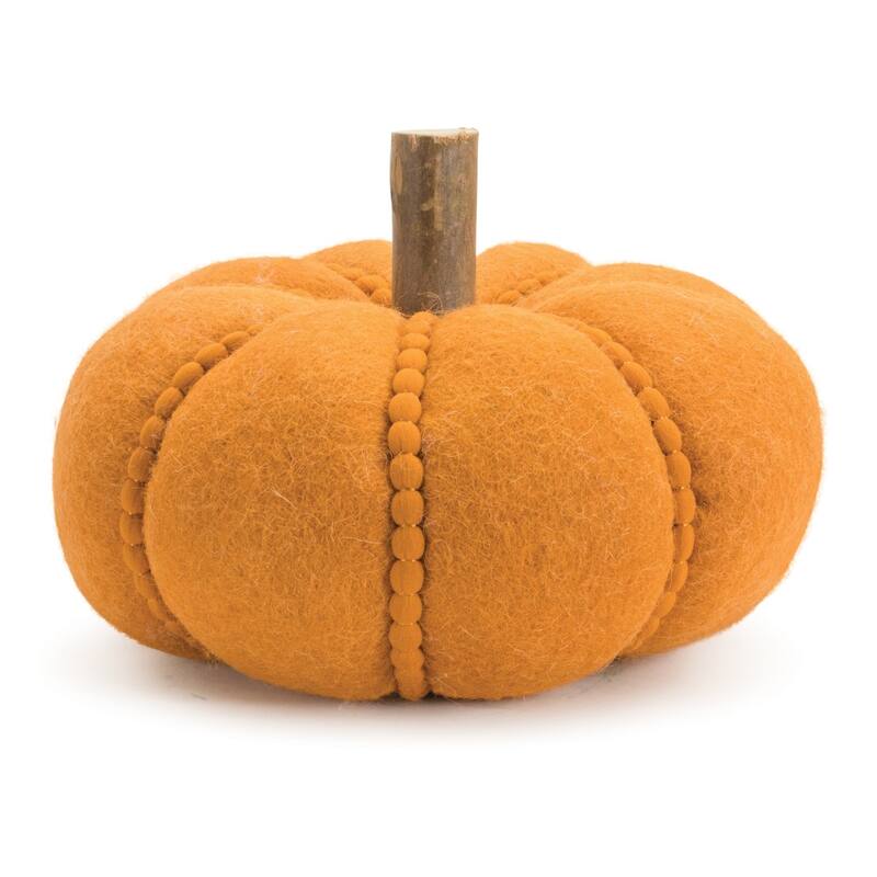Harvest Fall Pumpkin Decoration - 10" - Set of 2