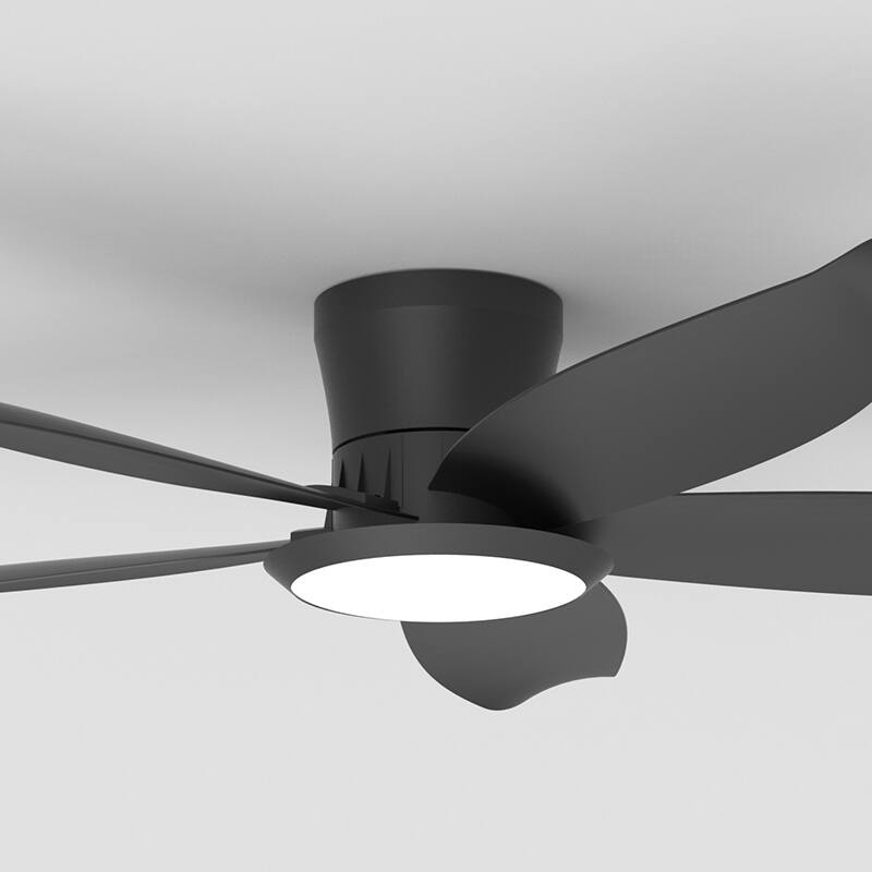 42-inch Wood Grain Finish Blades High Airflow Easy-Install Plug-in ABS Blade Ceiling Fan Light