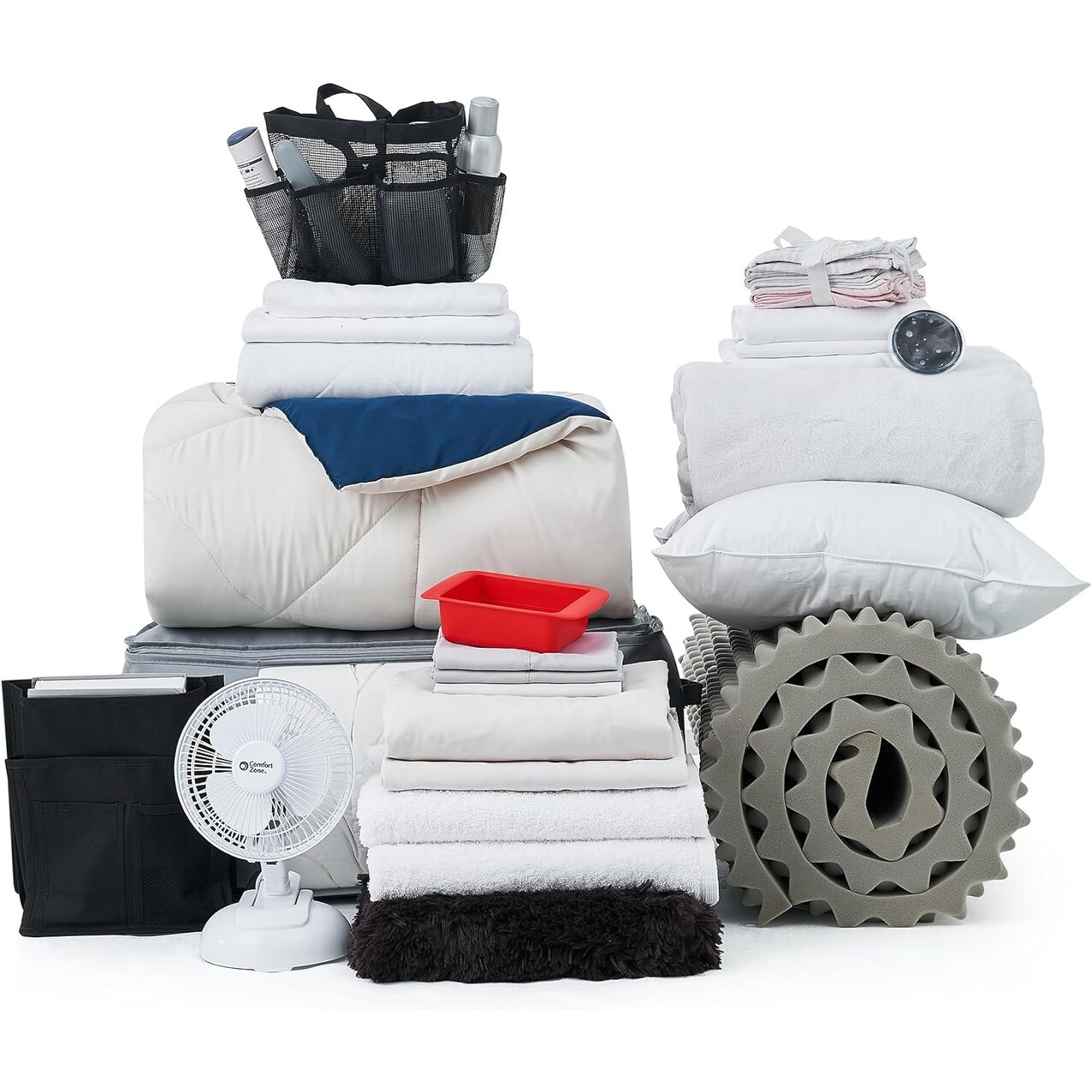 100% Complete Twin XL Bedding & Dorm Essentials Package