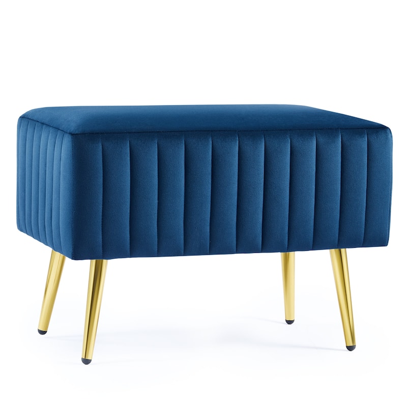 CO-Z 24-inch Modern Upholstered Entryway Bench with Velvet Seat