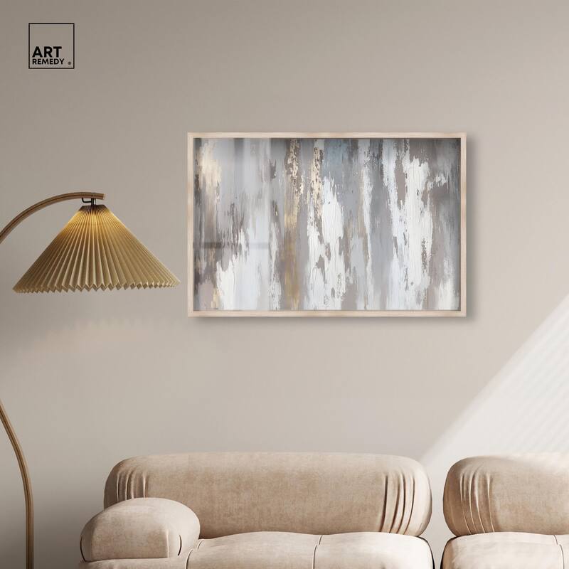 Flooding Gold I Shadowbox by Art Remedy