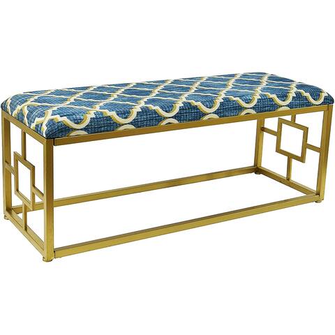 Modern Fabric Upholstered Bench with Foam Padding, 48" Wide