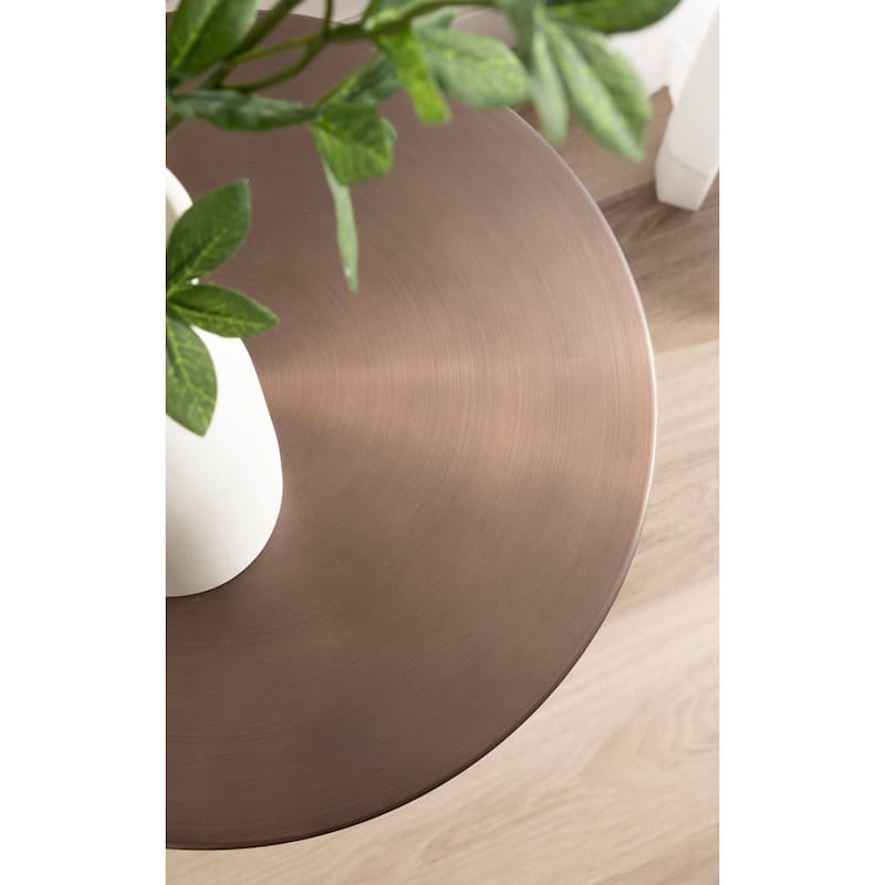 Kate and Laurel Cannings Round Metal Table