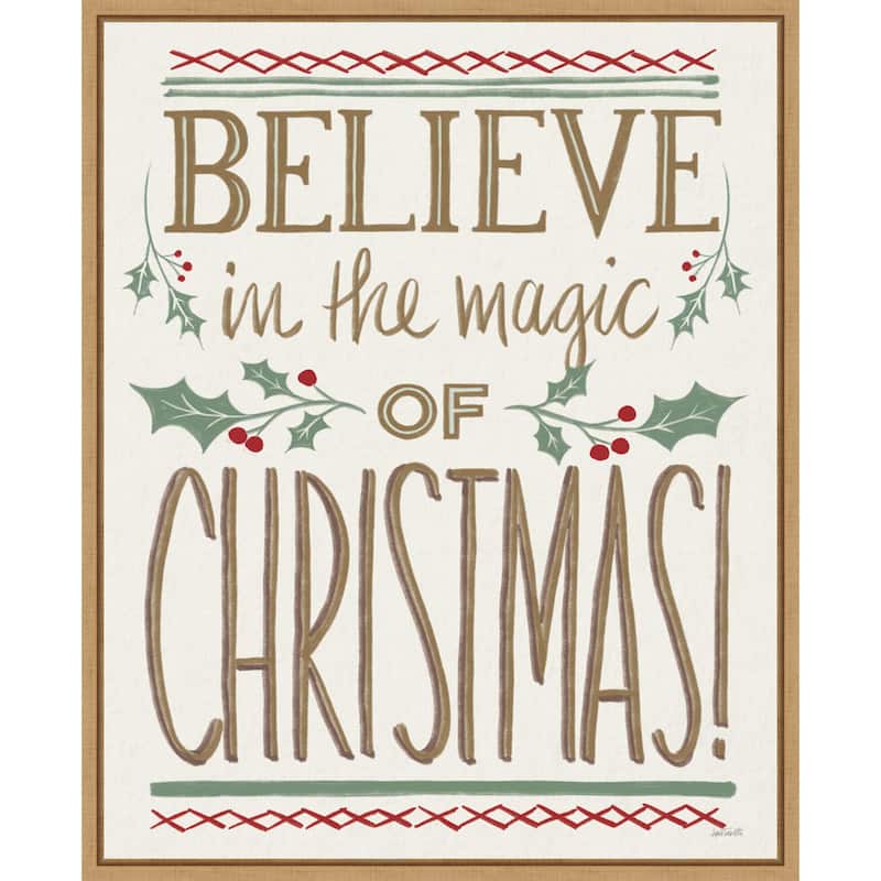 Believe in the Magic of Christmas by Anne Tavoletti Framed Canvas Art