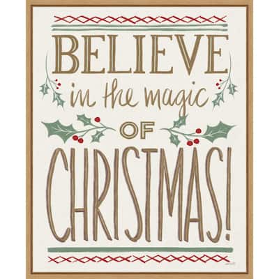 Believe in the Magic of Christmas by Anne Tavoletti Framed Canvas Art