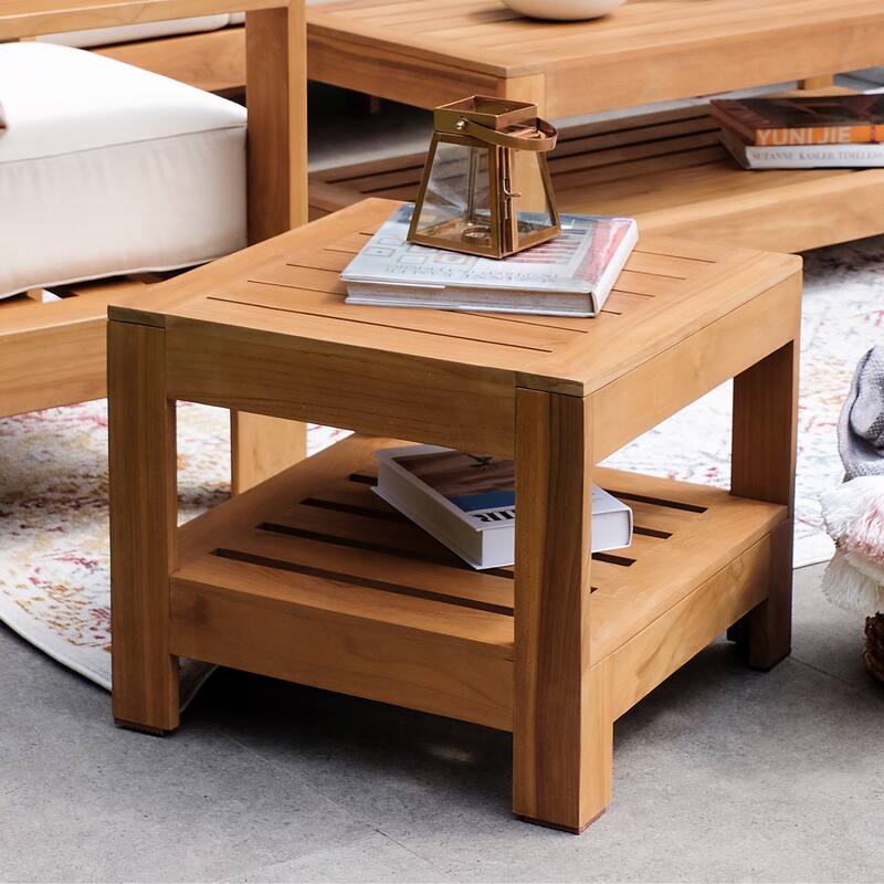 Cambridge Casual Logan Teak Outdoor Side Table