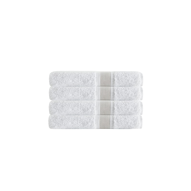Unique Turkish Cotton 4 pcs Hand Towels - 16'x28' Hand towels - Beige