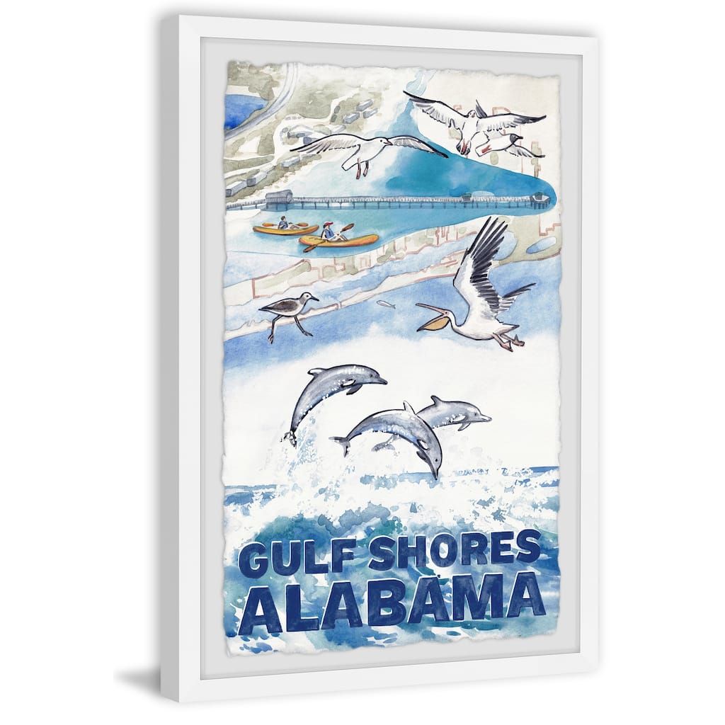 'Gulf Shores Alabama' Framed Painting Print