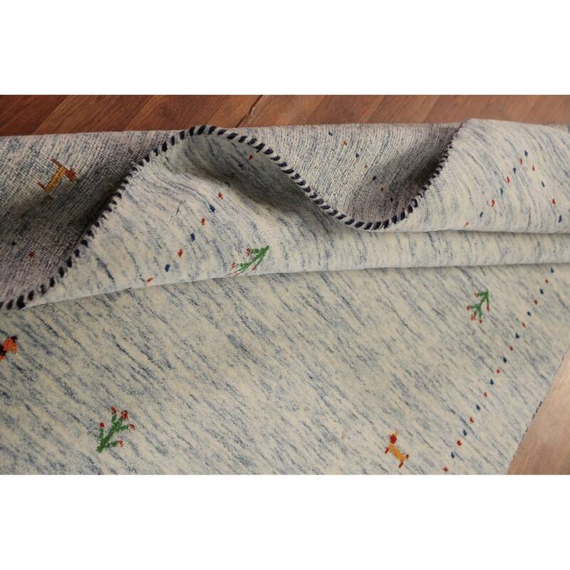 Gabbeh Oriental Area Rug Handmade Tribal / Modern Wool Carpet - 3'11" x 5'9"