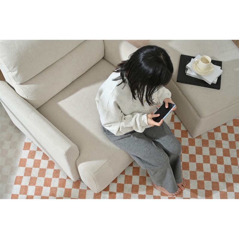 GDFStudio - Oversized 35" Accent Chair with Storage Ottoman