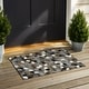 preview thumbnail 39 of 145, Machine Washable Indoor/ Outdoor Modern Loyd Chantille Rug Black - 1'8" x 2'6"