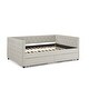preview thumbnail 10 of 13, Beige Versatile Full Size Daybed with Storage Drawers and Button Armrest, Upholstered Daybed for Living Room Office