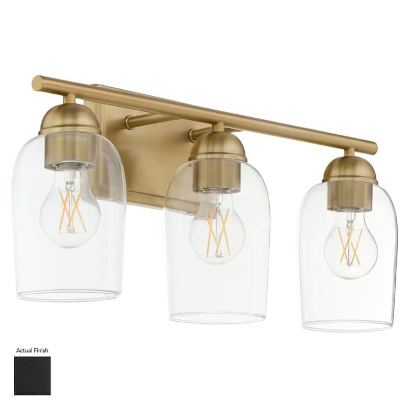 Quorum International 5112-3 Lacy 3 Light 21" Wide Vanity Light - Matte Black