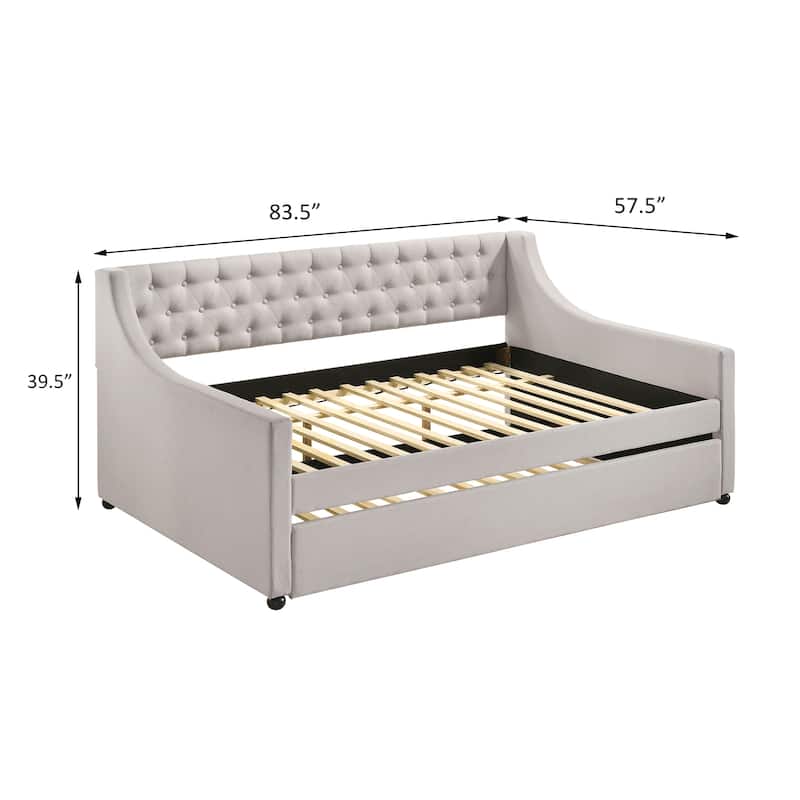 Capitola Fog Upholstered Daybed with Casters