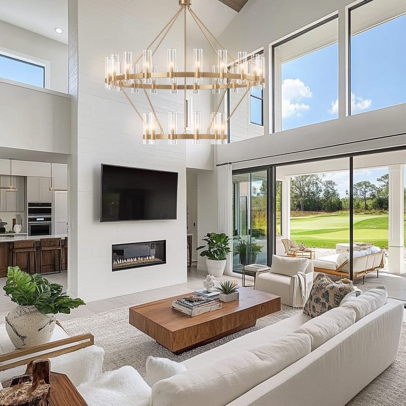 KAYLA 60in 30-Lights Gold Luxury Wagon Wheel Chandelier