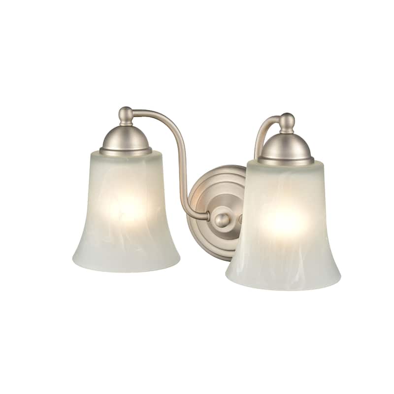 Millennium Lighting Metal 3 Light Bathroom Vanity Fixture with Faux Alabaster Shades
