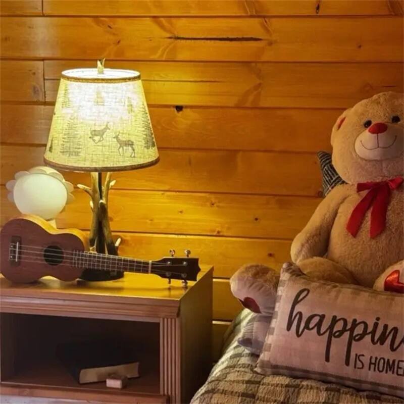 2 PCS 3-Way Dimmable Touch Rustic Bedside Lamp with 2 USB Ports, 2 Bulbs Included