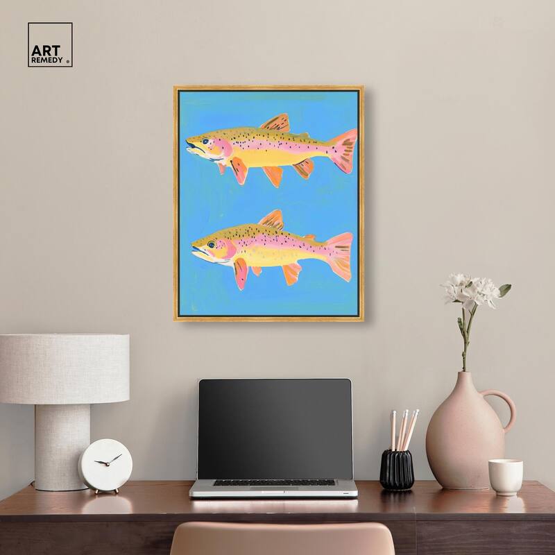 Twin Fins Canvas by Art Remedy