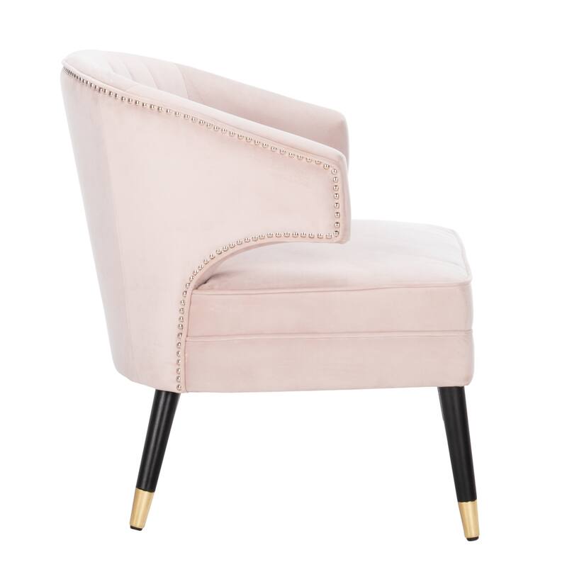 SAFAVIEH Amalia Velvet Wingback Accent Chair - 26.8" x 28" x 31.9" - 27Wx28Dx32H
