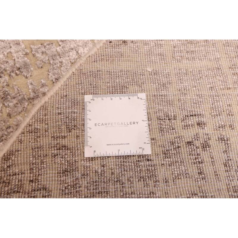 ECARPETGALLERY Hand-knotted Legacy Grey Silk, Wool Rug - 5'10 x 5'10