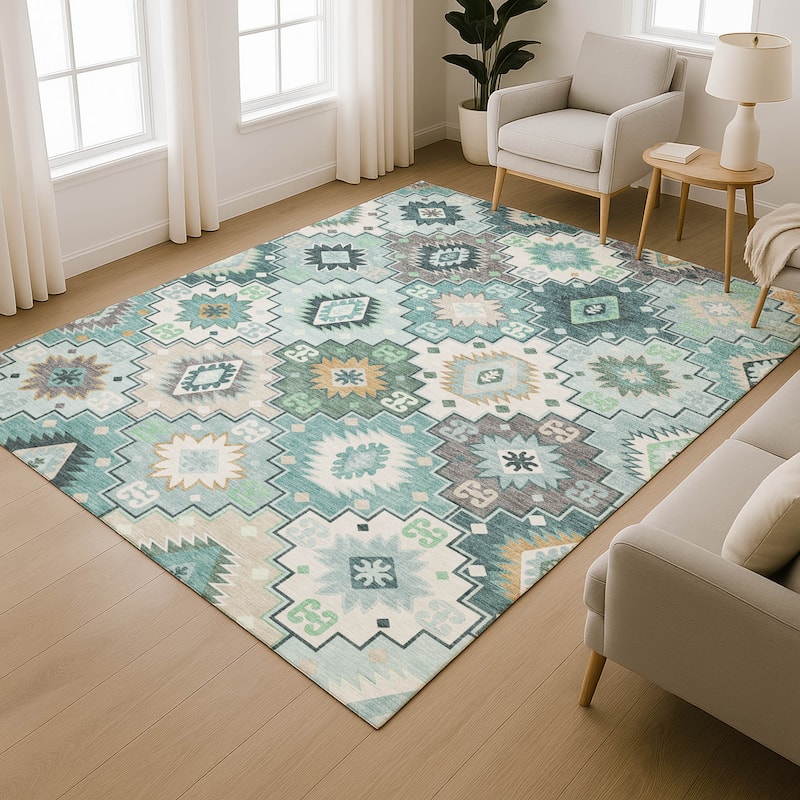 Premium Washable Super Soft Southwest Tribal Mayfield Rug